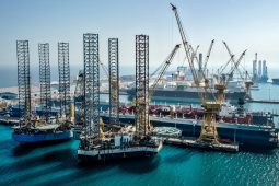 Jack-up rigs undergoing repairs at N-KOM